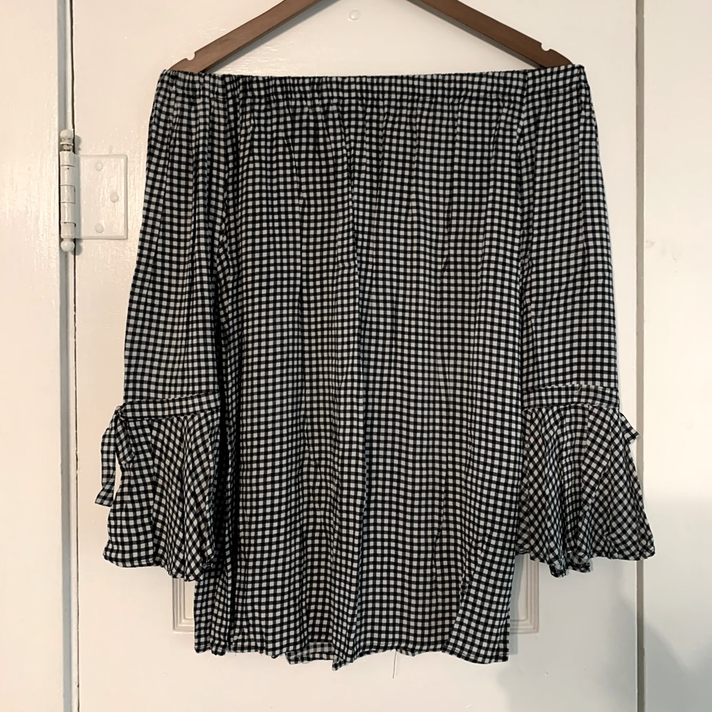 Black and White Check Top